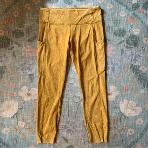 Lululemon // Fast and Free Tight Leggings 25" *Ice Dye Ice Wash - Yellow